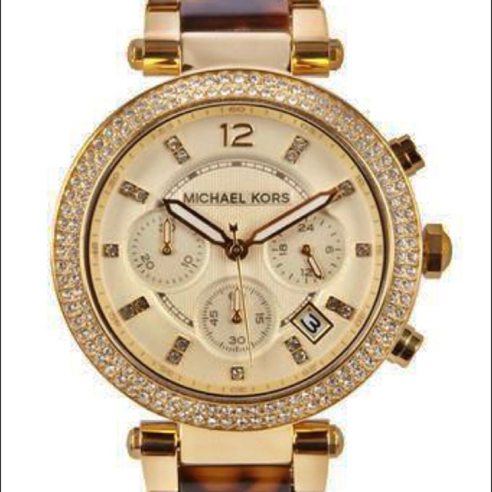 Tortoise Shell MK Watch